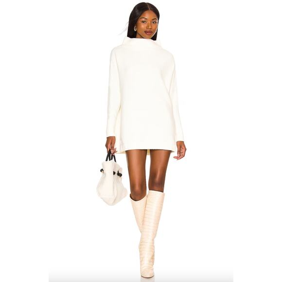 Free People Ottoman Slouchy Tunic Sweater Dress Ivory - Picture 1 of 14